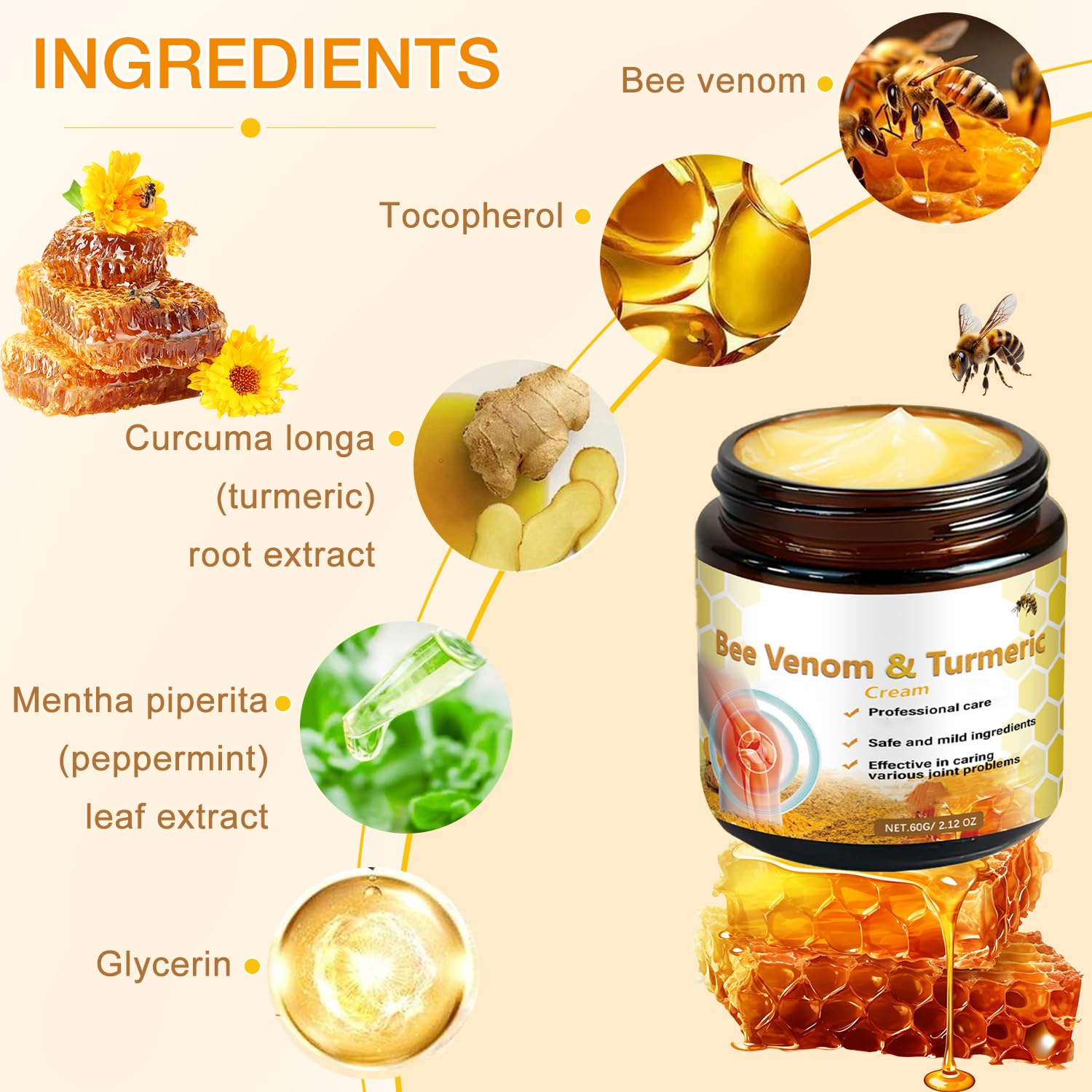 HOUKEA - Bee Venom & Turmeric Cream