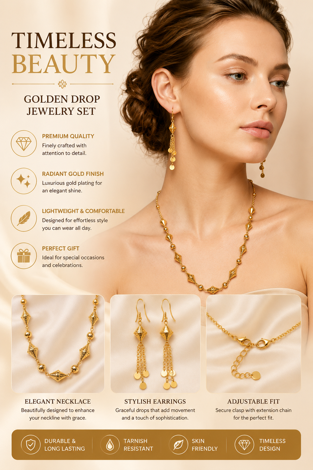 Elegant Bead Necklace Set