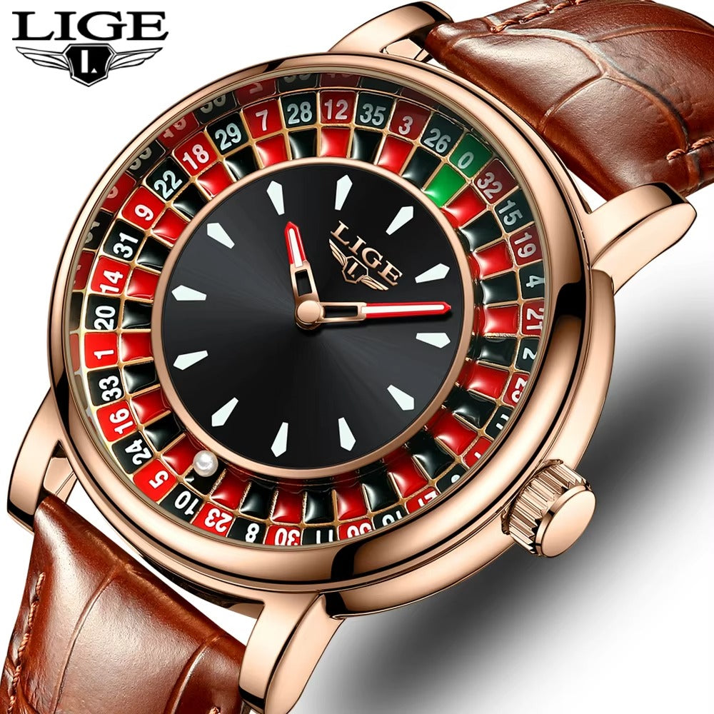 LIGE Roulette Dial Watch