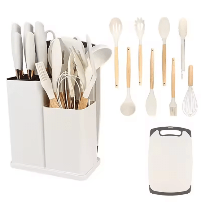 Knife & Utensil Set with Stand