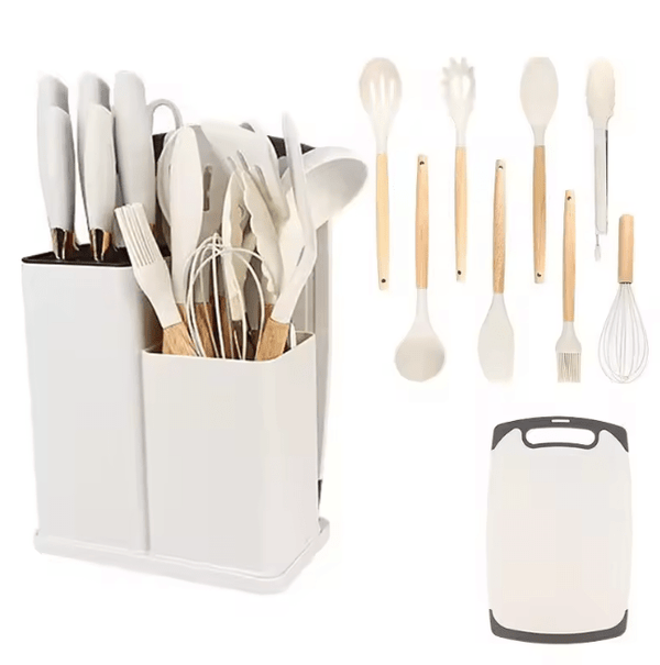 Knife & Utensil Set with Stand